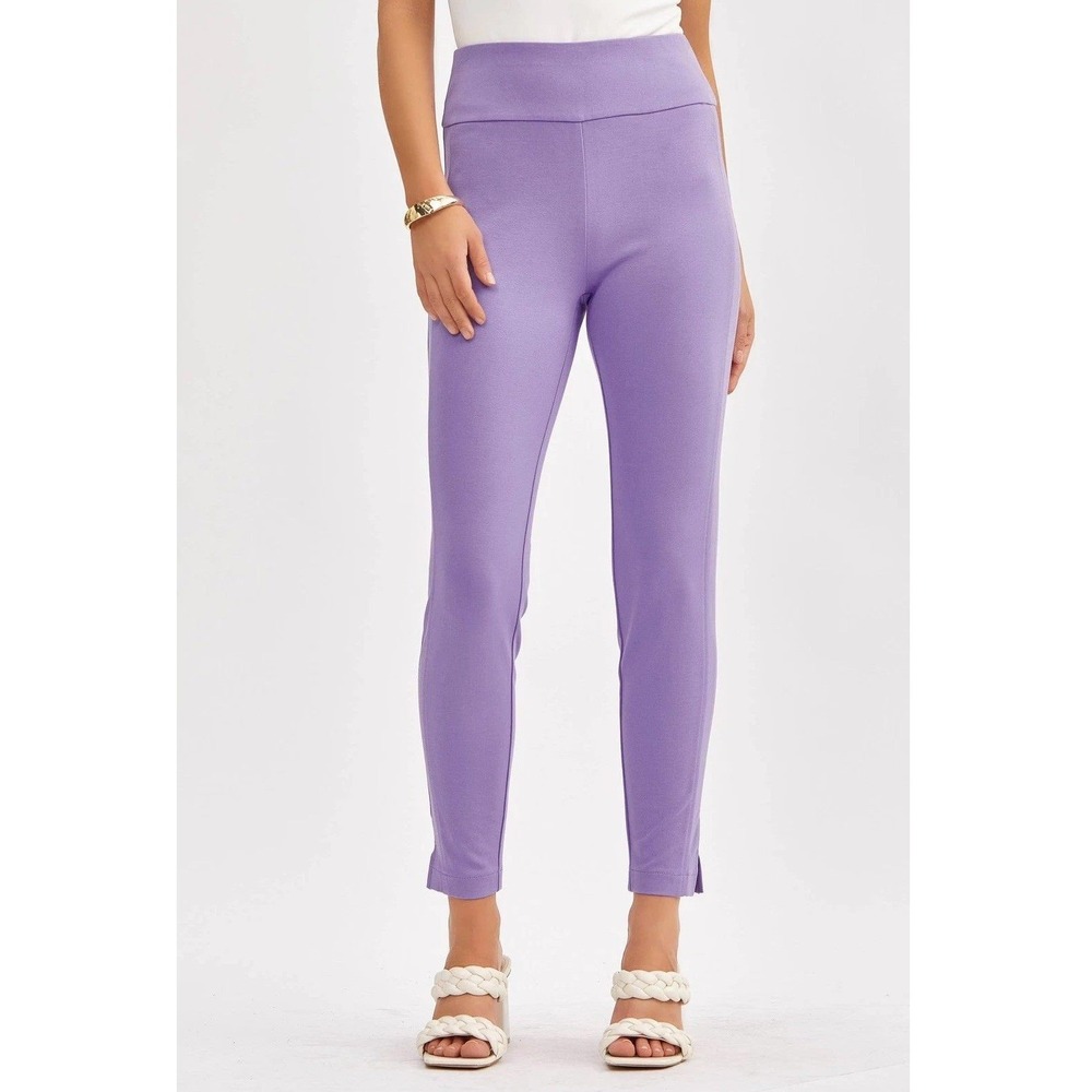 Dear Scarlett Its Magic Skinny Pants Violet Purple High Waist Stretch Medium‎